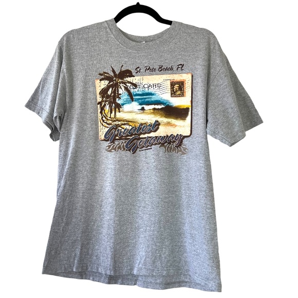 Anvil Other - Vintage St. Pete Beach Florida Greatest Getaway Postcard Short Sleeve T-Shirt